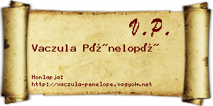 Vaczula Pénelopé névjegykártya